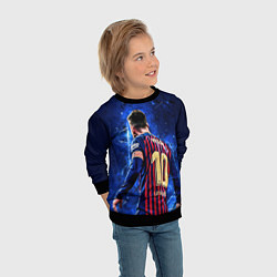 Свитшот детский Leo Messi Лео Месси 10, цвет: 3D-черный — фото 2