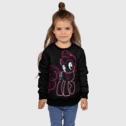 Свитшот детский Милая Флаттершайн, цвет: 3D-черный — фото 2