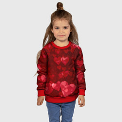 Свитшот детский СЕРДЕЧКИ HEARTS Z, цвет: 3D-красный — фото 2