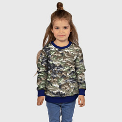 Свитшот детский Камуфляж для рыбака, цвет: 3D-синий — фото 2