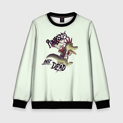 Свитшот детский Крокодил панк, цвет: 3D-черный