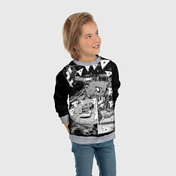 Свитшот детский Initial d, цвет: 3D-меланж — фото 2