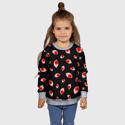 Свитшот детский Взгляд тьмы, цвет: 3D-меланж — фото 2