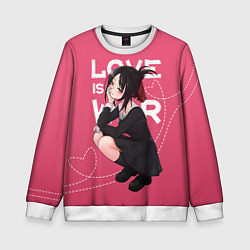 Свитшот детский Love is war, цвет: 3D-белый