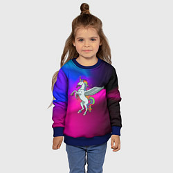 Свитшот детский Единорог Unicorn Z, цвет: 3D-синий — фото 2
