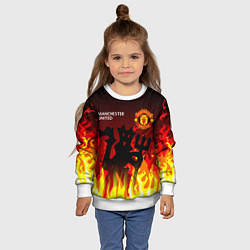 Свитшот детский MANCHESTER UNITED ДЬЯВОЛ, цвет: 3D-белый — фото 2