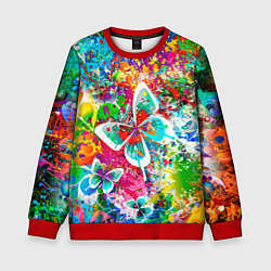 Свитшот детский ЯРКИЕ КРАСКИ, цвет: 3D-красный