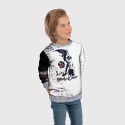 Свитшот детский Чёрный демонический Аста Либе, цвет: 3D-меланж — фото 2