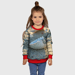 Свитшот детский Морская ракушка, цвет: 3D-красный — фото 2
