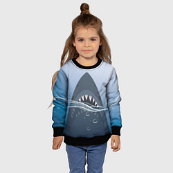 Свитшот детский Акула под водой, цвет: 3D-черный — фото 2