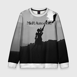Свитшот детский Nier Automata Z, цвет: 3D-белый