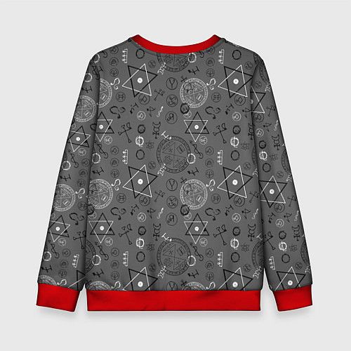 Детский свитшот Пентаграммы / 3D-Красный – фото 2