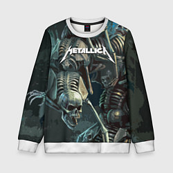 Свитшот детский Metallica Metal Skull, цвет: 3D-белый