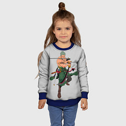 Свитшот детский Арт Ророноа Зоро, One Piece, цвет: 3D-синий — фото 2