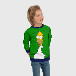 Свитшот детский Мем с Гомером, цвет: 3D-синий — фото 2