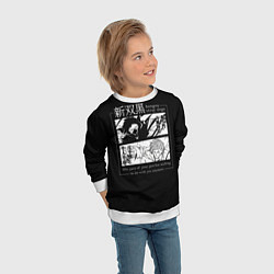 Свитшот детский Бродячие псы Ацуши и акутагава, цвет: 3D-белый — фото 2