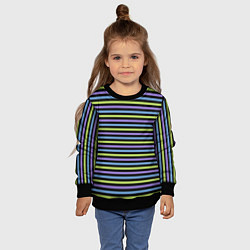 Свитшот детский Веселая полосочка, цвет: 3D-черный — фото 2