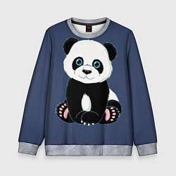 Свитшот детский Милая Панда Sweet Panda, цвет: 3D-меланж