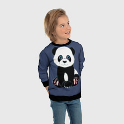 Свитшот детский Милая Панда Sweet Panda, цвет: 3D-черный — фото 2