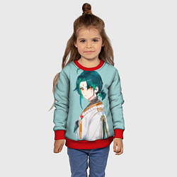 Свитшот детский Xiao Genshin Impact, цвет: 3D-красный — фото 2