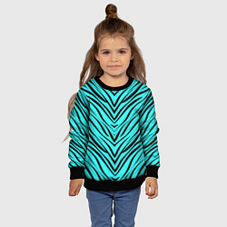 Свитшот детский Абстратный полосатый узор, цвет: 3D-черный — фото 2