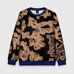 Свитшот детский Heroes III Dungeon Map, цвет: 3D-синий