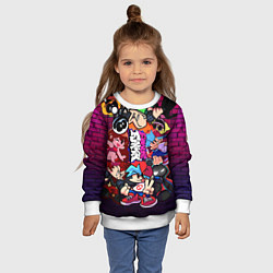 Свитшот детский ВСЕ ПЕРСОНАЖИ ИЗ ИГРЫ, цвет: 3D-белый — фото 2