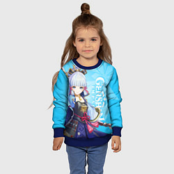 Свитшот детский Genshin Impact, Аяка, цвет: 3D-синий — фото 2