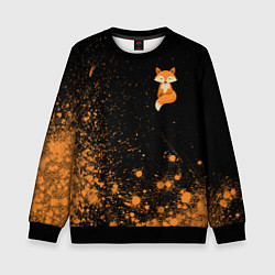 Свитшот детский Foxy - Paint, цвет: 3D-черный