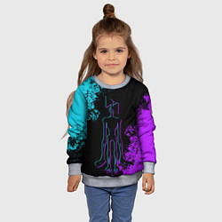 Свитшот детский НЕОНОВЫЙ СИРЕНОГОЛОВЫЙ, цвет: 3D-меланж — фото 2