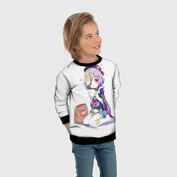 Свитшот детский Ци Ци из Genshin Impact, цвет: 3D-черный — фото 2