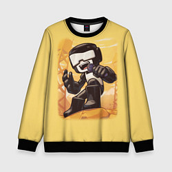 Свитшот детский Танкист Tankman, цвет: 3D-черный