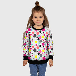 Свитшот детский Горох разноцветный, цвет: 3D-черный — фото 2