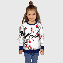Свитшот детский САКУРА ЦВЕТЁТ И БЛАГАУХАЕТ, цвет: 3D-синий — фото 2