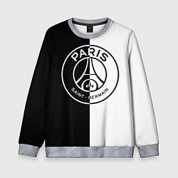 Свитшот детский ФК ПСЖ PSG BLACK & WHITE, цвет: 3D-меланж