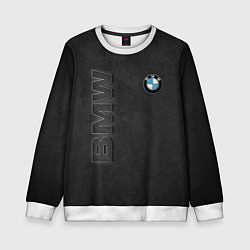 Свитшот детский BMW LOGO AND INSCRIPTION, цвет: 3D-белый