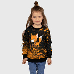 Свитшот детский Лиса - В Шарфике - Взрыв, цвет: 3D-черный — фото 2