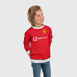 Свитшот детский Роналду Манчестер Юнайтед, цвет: 3D-белый — фото 2