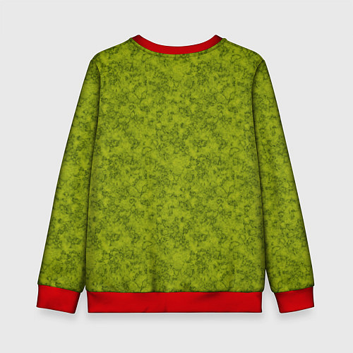 Детский свитшот Зеленый мраморный узор / 3D-Красный – фото 2