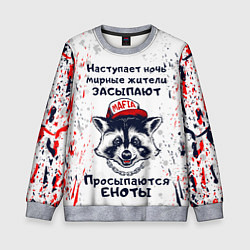 Свитшот детский ЕНОТОМАФИЯ MAFIA COON Z, цвет: 3D-меланж