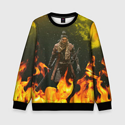 Свитшот детский Воин Sekiro shadows die twice Z, цвет: 3D-черный