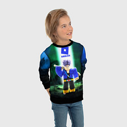 Свитшот детский DRAGONBALL ROBLOX РОБЛОКС Z, цвет: 3D-черный — фото 2