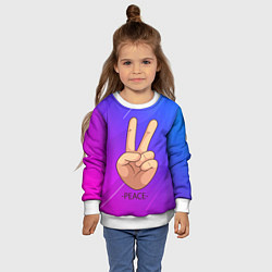 Свитшот детский ВСЕМ МИР PEACE Z, цвет: 3D-белый — фото 2