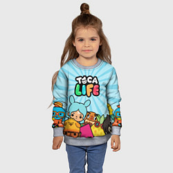Свитшот детский Toca Life World, цвет: 3D-меланж — фото 2