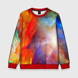 Свитшот детский Сине-желтое небо, цвет: 3D-красный