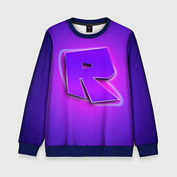 Свитшот детский ROBLOX NEON LOGO РОБЛОКС, цвет: 3D-синий