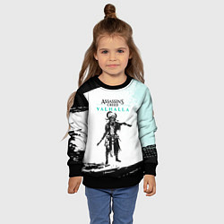 Свитшот детский АССАСИН КРИД ASSASSINS CREED VALHALLA Z, цвет: 3D-черный — фото 2