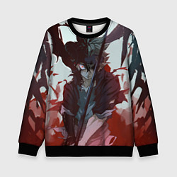 Свитшот детский Аста в режиме демона черный клевер, цвет: 3D-черный