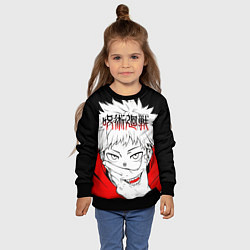 Свитшот детский Jujutsu Kaisen, Юдзи Итадори, цвет: 3D-черный — фото 2