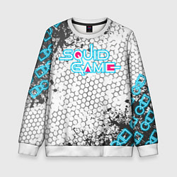 Свитшот детский Игра в кальмара, цвет: 3D-белый